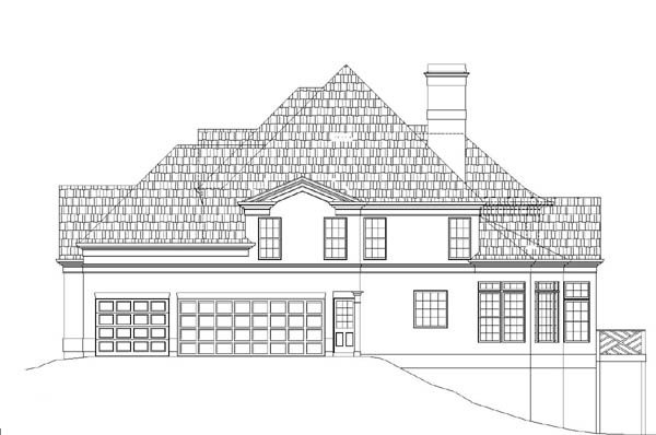 Right Elevation image of Westover House Plan